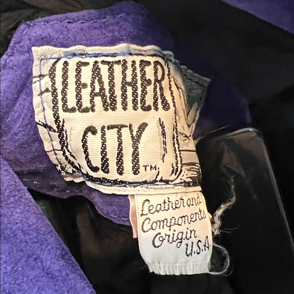 Vintage Elegant Purple Fringe Women's Leather jacket - Picture 2 of 3